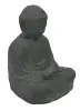 Product image 2 of the product “Sitting buddha, Japanese, Form stone, carved, handcrafted& coloured grey ”